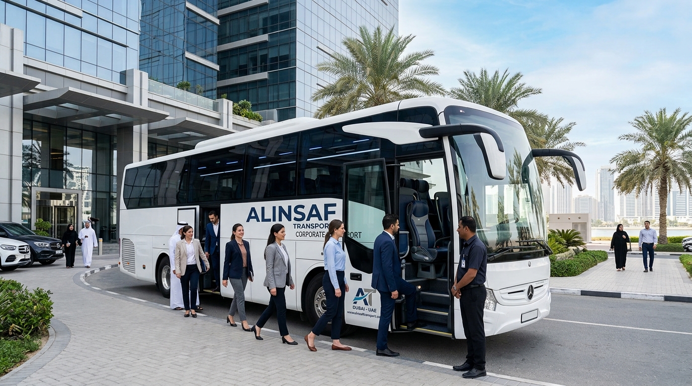 Corporate Bus Transportation Sharjah | Al-Insaf
